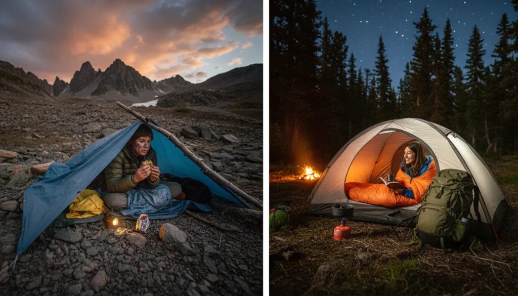 Diferencias entre vivac de emergencia y pernocta planificada