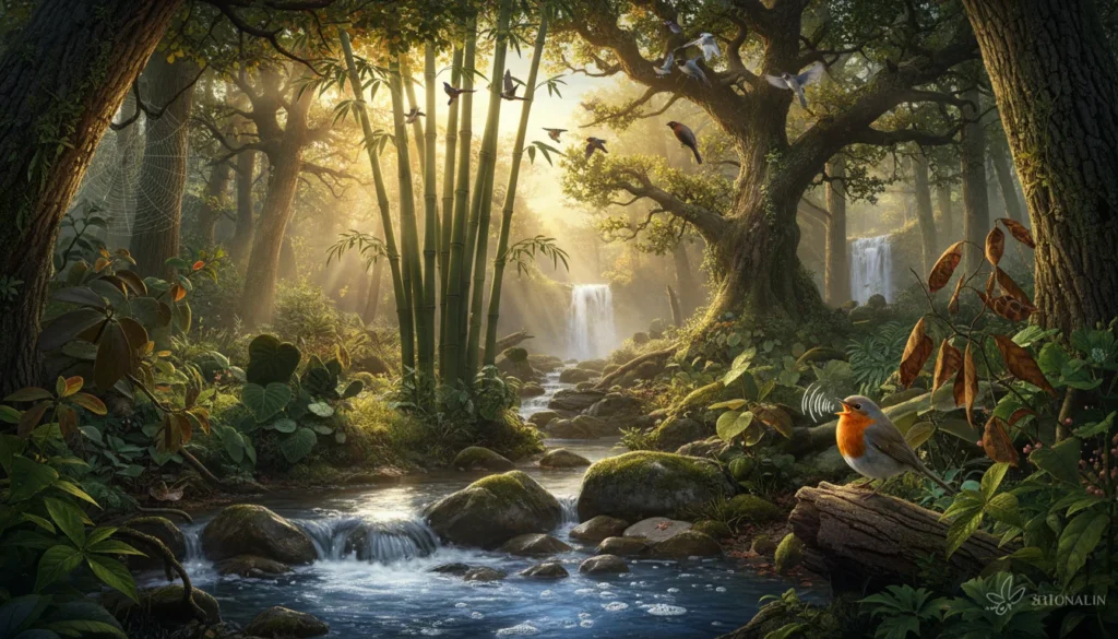 El lenguaje de los sonidos en el bosque y la naturaleza