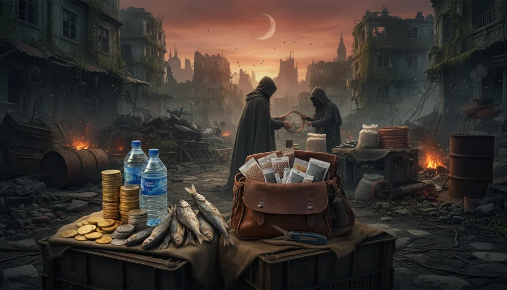 El valor de los bienes de intercambio en escenarios de colapso