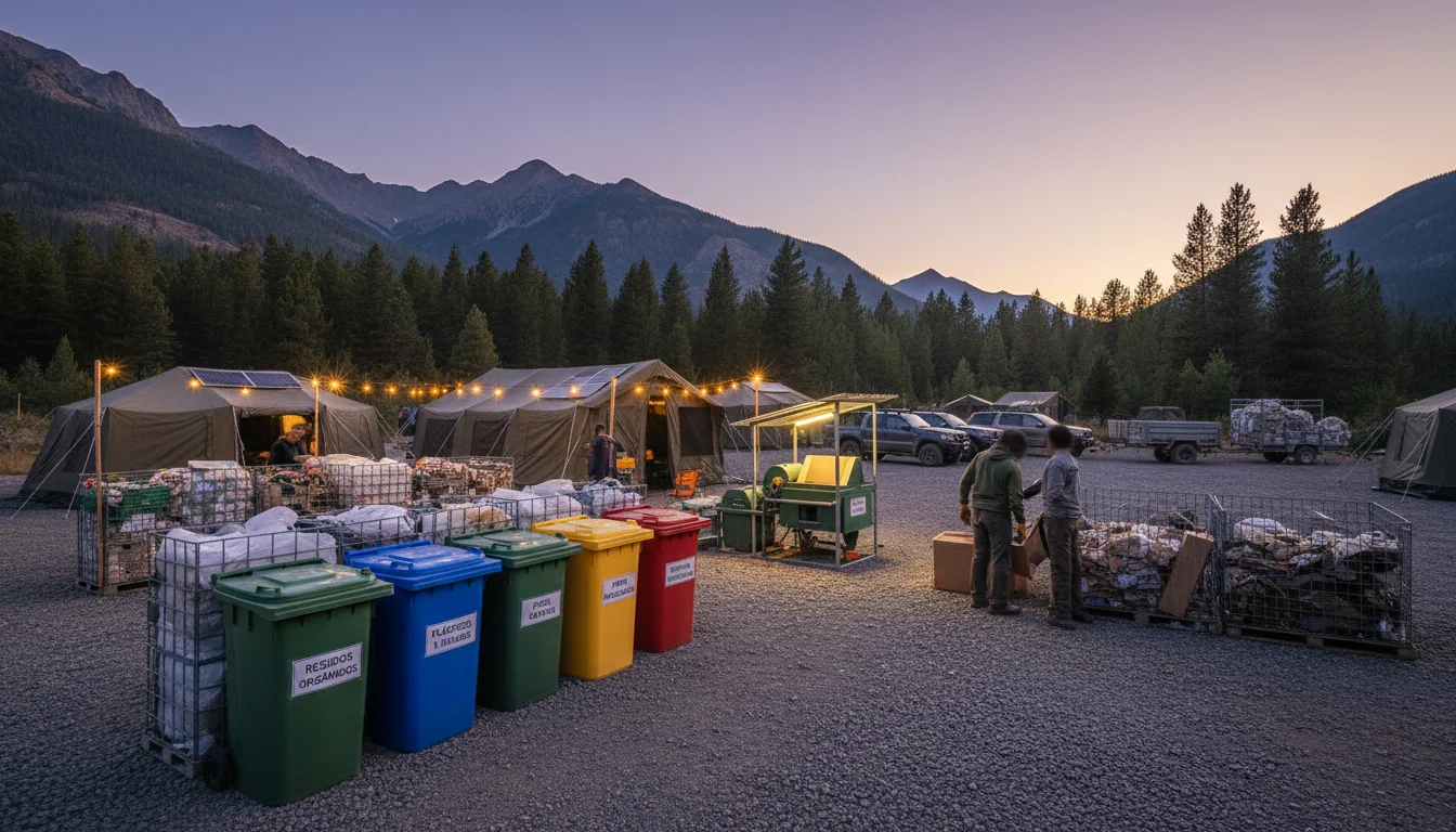 Gestión de la basura y residuos en campamentos de larga duración