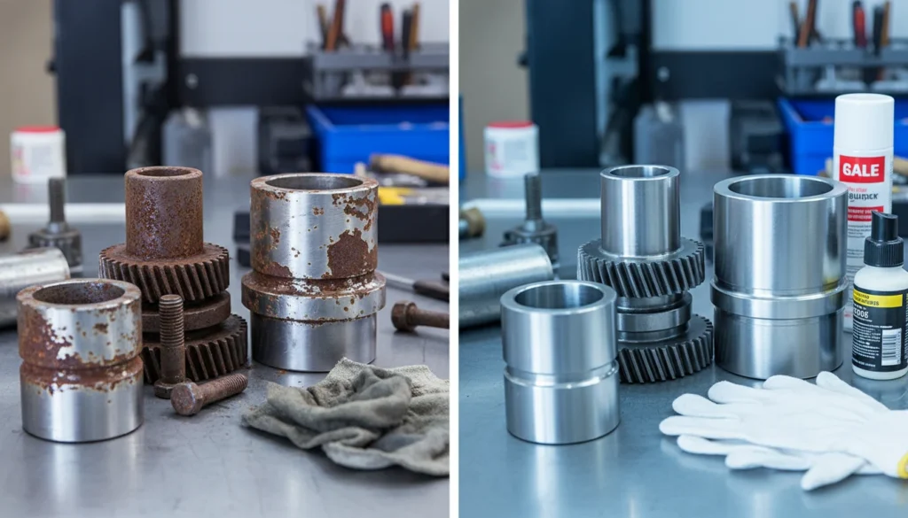 Mantenimiento del acero al carbono frente al acero inoxidable