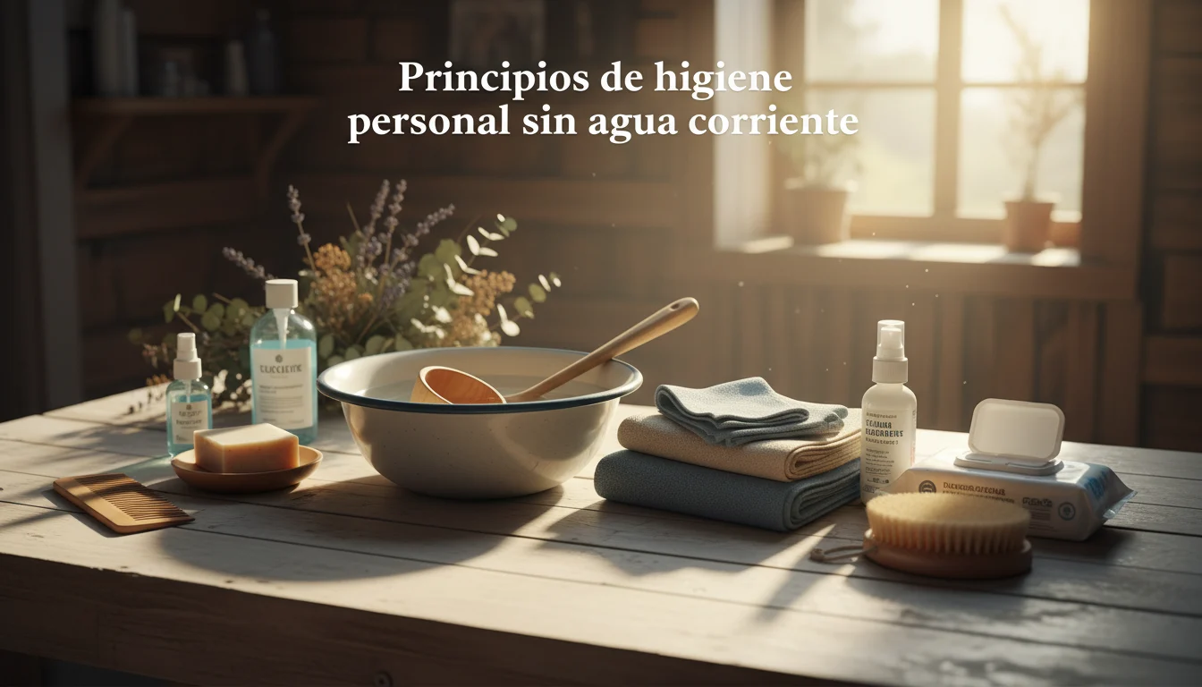 Principios de higiene personal sin agua corriente